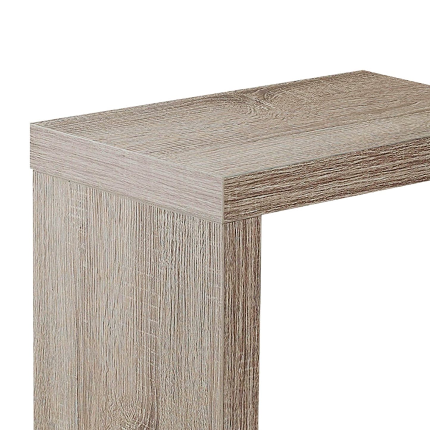 11.5" x 18" x 24" White Hollow Core Particle Board  Accent Table