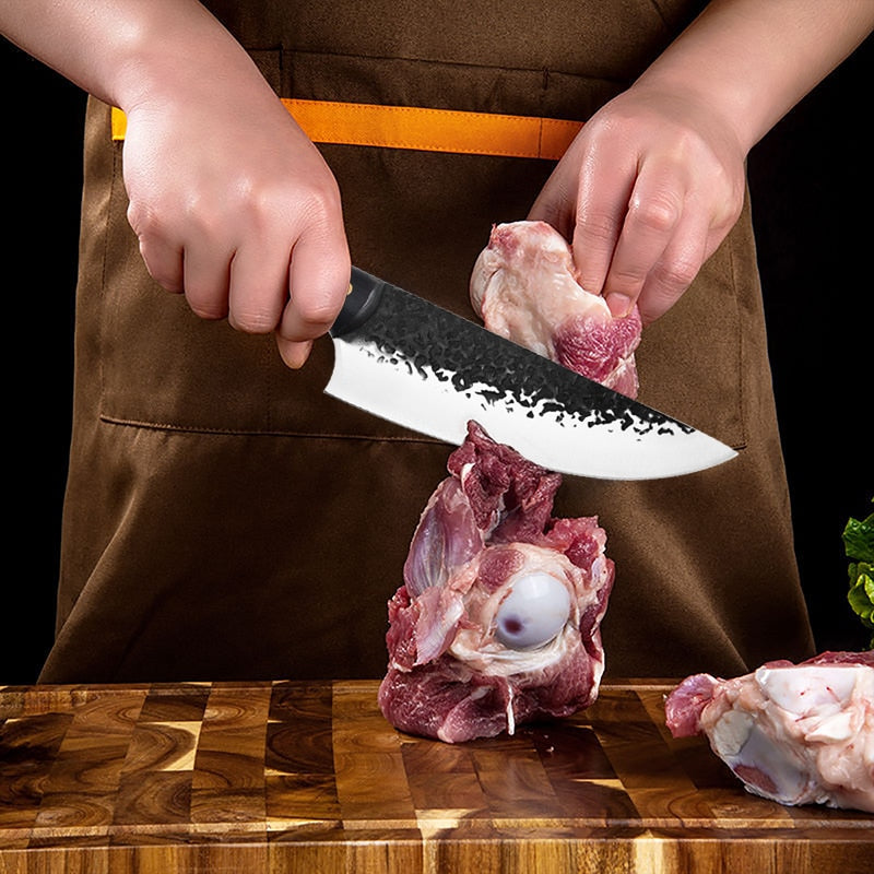 Handmade Forged Slicing Cleaver for Knives Cooking High Carbon Steel Butcher Knife Sharp Kitchen Knife Boning Knifes
