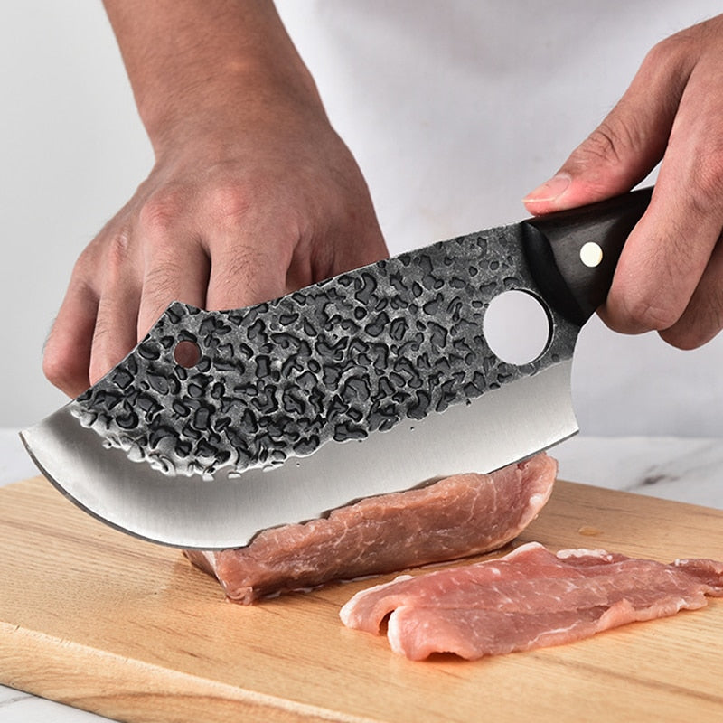Handmade Forged Slicing Cleaver for Knives Cooking High Carbon Steel Butcher Knife Sharp Kitchen Knife Boning Knifes